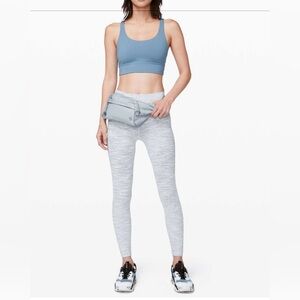 Lululemon Wunder Under High-Rise Tight 25" *Luxtreme Sheer Blue Chambray Size 10